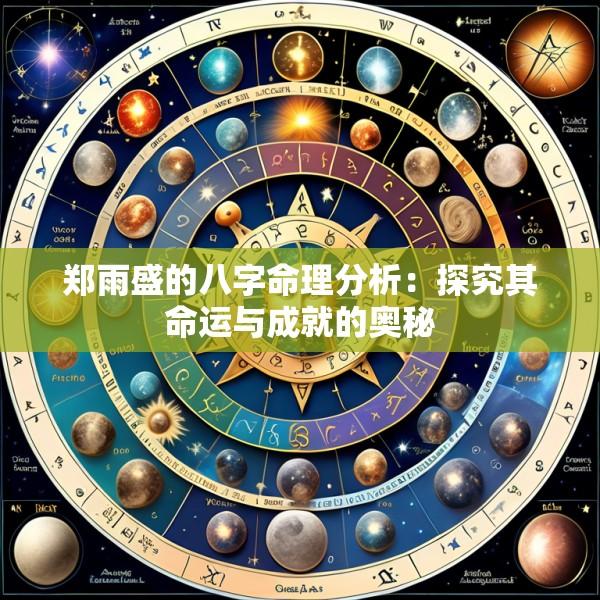 郑雨盛的八字命理分析：探究其命运与成就的奥秘