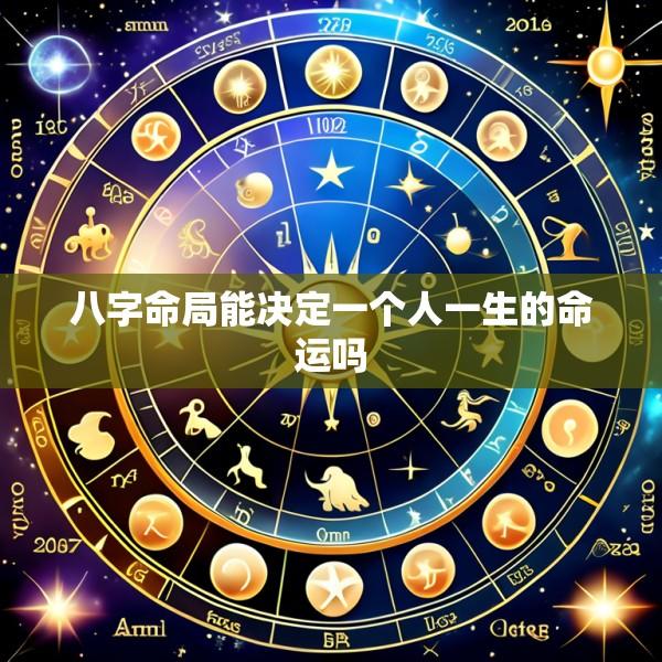 八字命局能决定一个人一生的命运吗