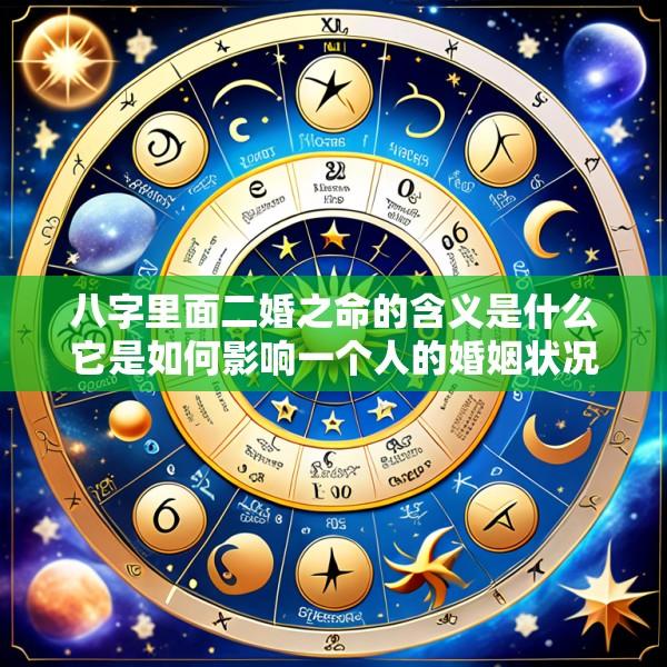 八字里面二婚之命的含义是什么它是如何影响一个人的婚姻状况的
