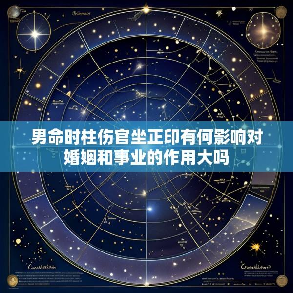 男命时柱伤官坐正印有何影响对婚姻和事业的作用大吗
