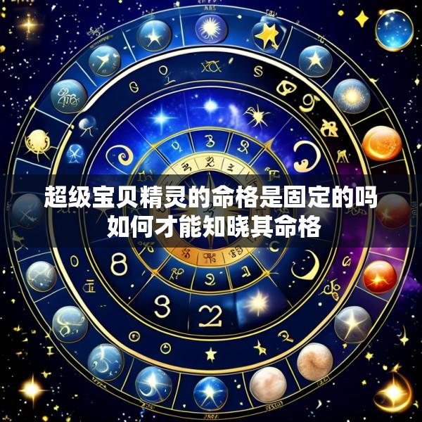 超级宝贝精灵的命格是固定的吗 如何才能知晓其命格