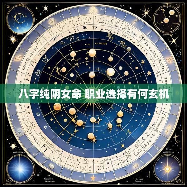 八字纯阴女命 职业选择有何玄机