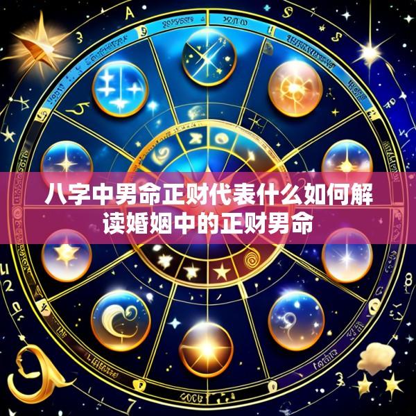 八字中男命正财代表什么如何解读婚姻中的正财男命