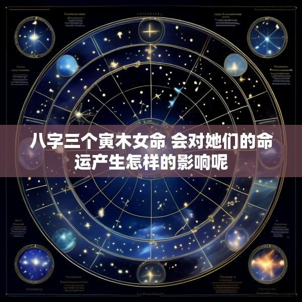 八字三个寅木女命 会对她们的命运产生怎样的影响呢