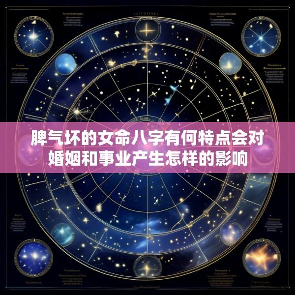 脾气坏的女命八字有何特点会对婚姻和事业产生怎样的影响