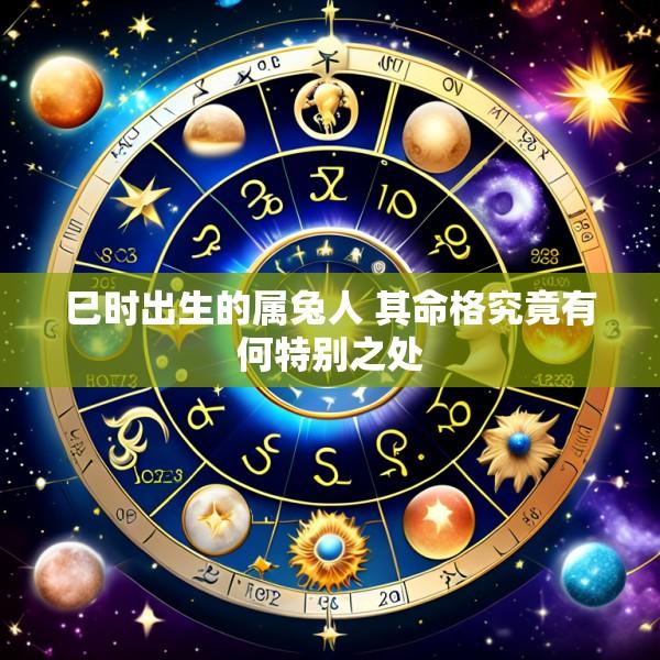 巳时出生的属兔人 其命格究竟有何特别之处