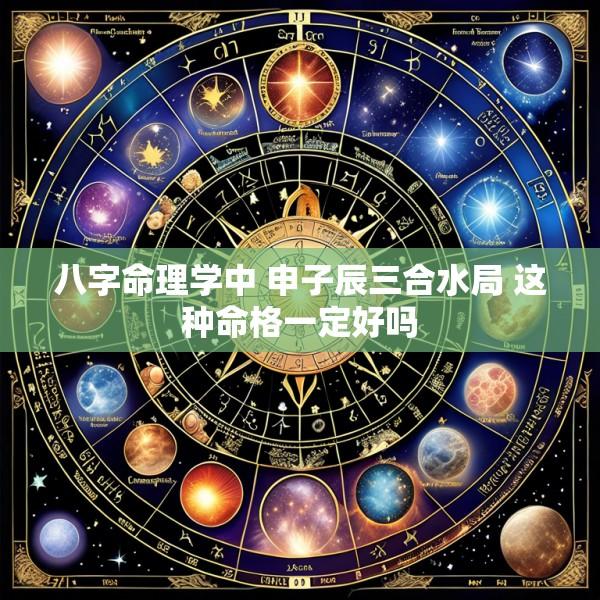 八字命理学中 申子辰三合水局 这种命格一定好吗