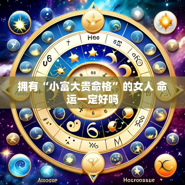 拥有“小富大贵命格”的女人 命运一定好吗