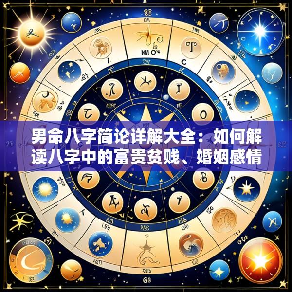 男命八字简论详解大全：如何解读八字中的富贵贫贱、婚姻感情、事业财运