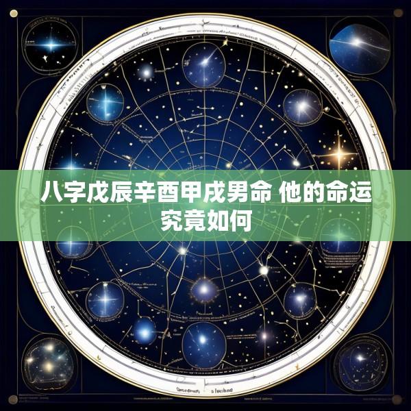 八字戊辰辛酉甲戌男命 他的命运究竟如何