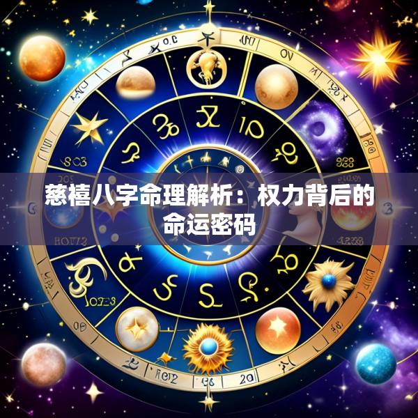 慈禧八字命理解析：权力背后的命运密码