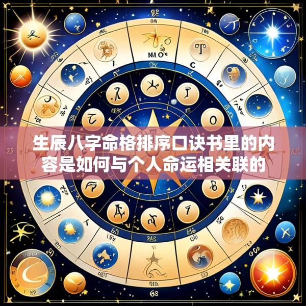 生辰八字命格排序口诀书里的内容是如何与个人命运相关联的