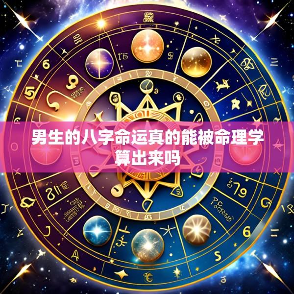 男生的八字命运真的能被命理学算出来吗