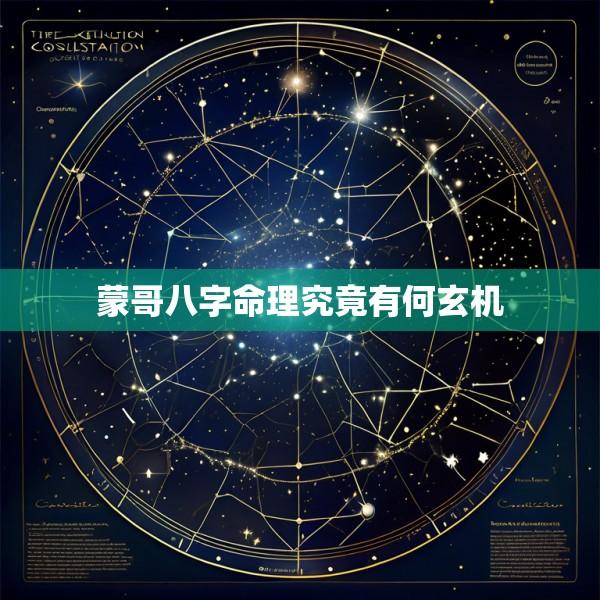 蒙哥八字命理究竟有何玄机