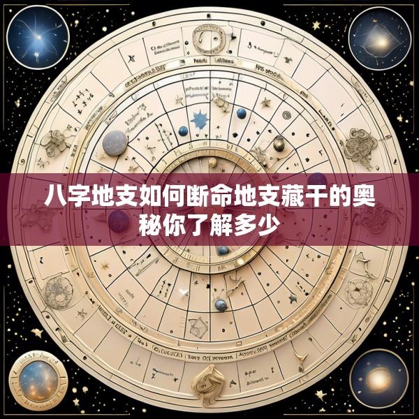 八字地支如何断命地支藏干的奥秘你了解多少