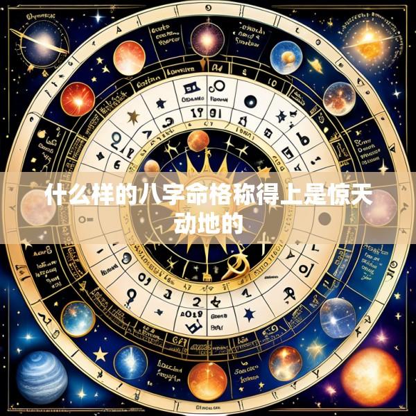 什么样的八字命格称得上是惊天动地的