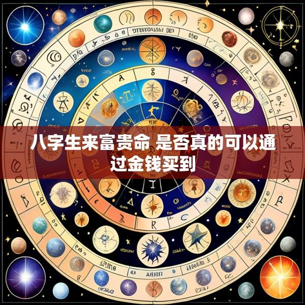 八字生来富贵命 是否真的可以通过金钱买到