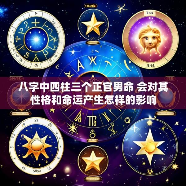 八字中四柱三个正官男命 会对其性格和命运产生怎样的影响