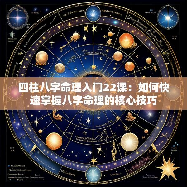 四柱八字命理入门22课：如何快速掌握八字命理的核心技巧