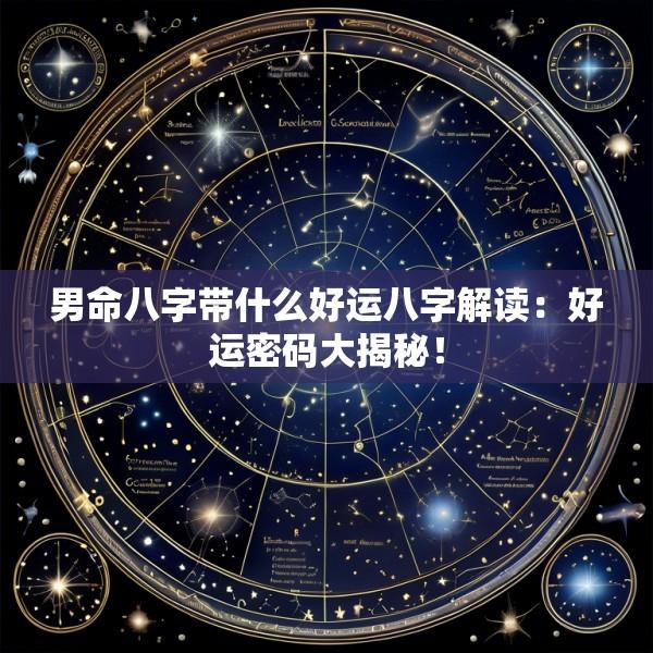 男命八字带什么好运八字解读：好运密码大揭秘！