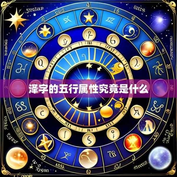 泽字的五行属性究竟是什么
