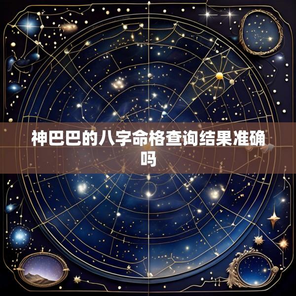 神巴巴的八字命格查询结果准确吗