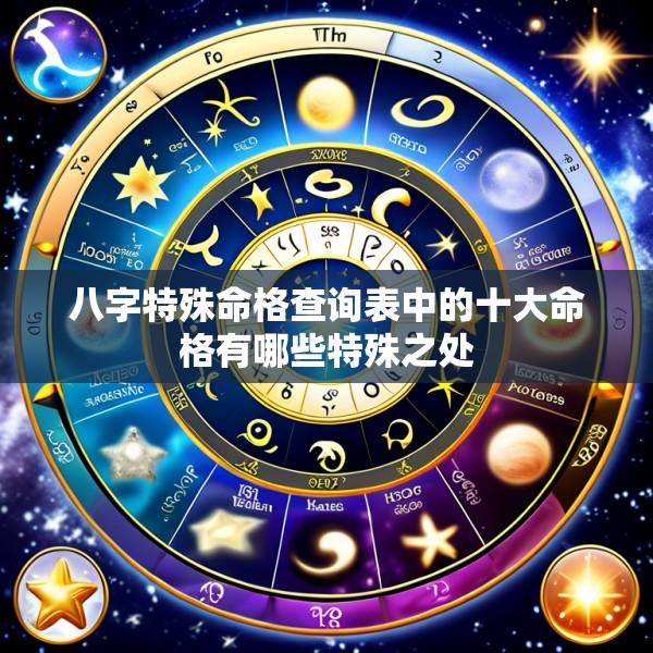 八字特殊命格查询表中的十大命格有哪些特殊之处