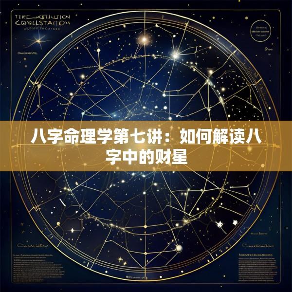 八字命理学第七讲：如何解读八字中的财星