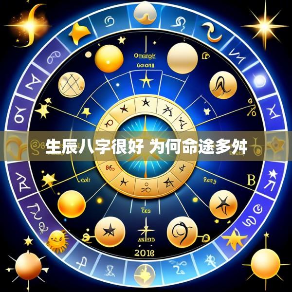 生辰八字很好 为何命途多舛