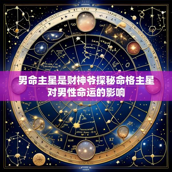 男命主星是财神爷探秘命格主星对男性命运的影响