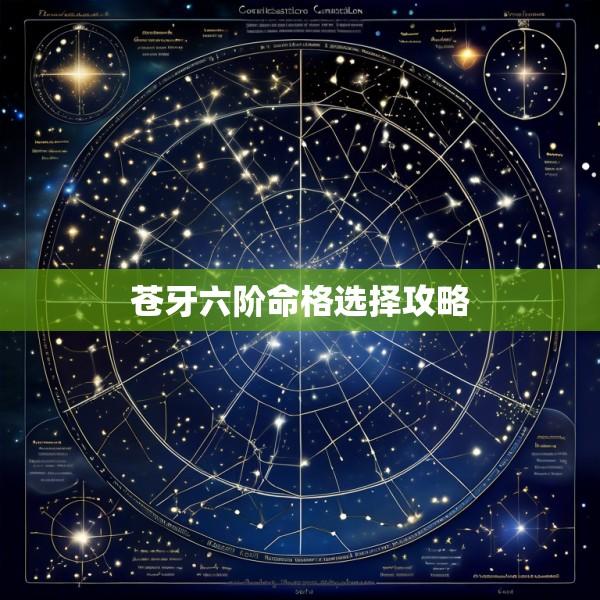 苍牙六阶命格选择攻略