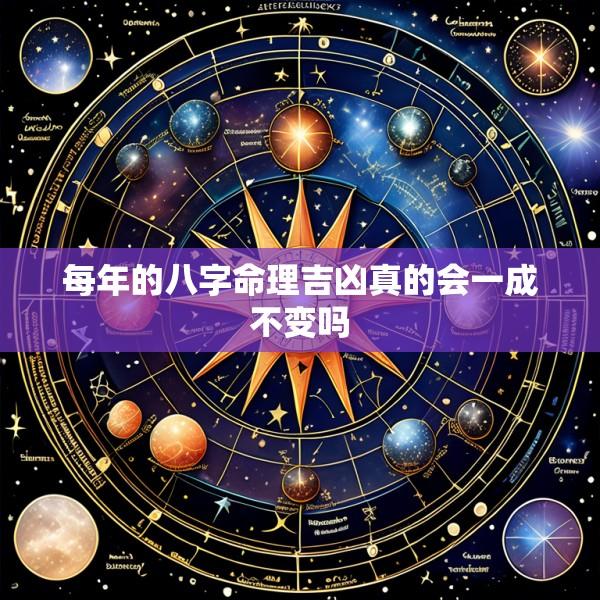 每年的八字命理吉凶真的会一成不变吗