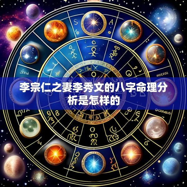 李宗仁之妻李秀文的八字命理分析是怎样的