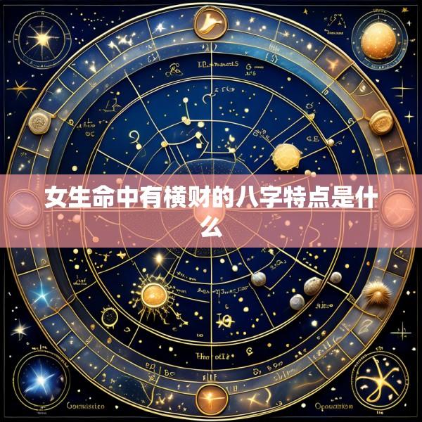 女生命中有横财的八字特点是什么