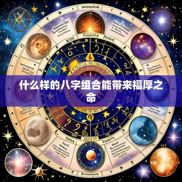 什么样的八字组合能带来福厚之命