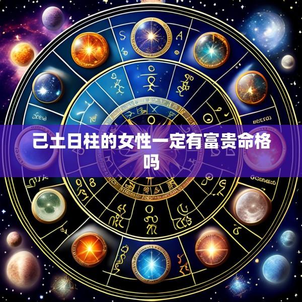 己土日柱的女性一定有富贵命格吗