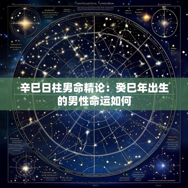 辛巳日柱男命精论：癸巳年出生的男性命运如何