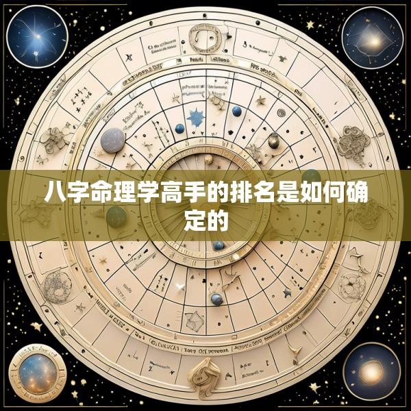 八字命理学高手的排名是如何确定的