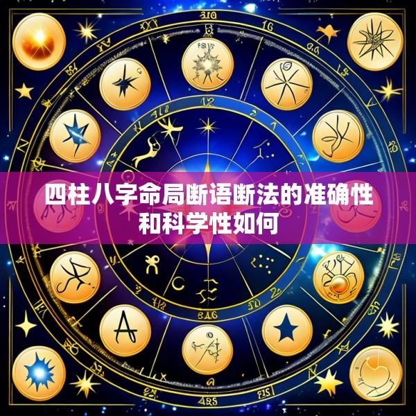 四柱八字命局断语断法的准确性和科学性如何