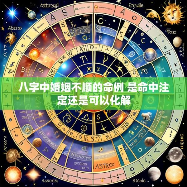 八字中婚姻不顺的命例 是命中注定还是可以化解