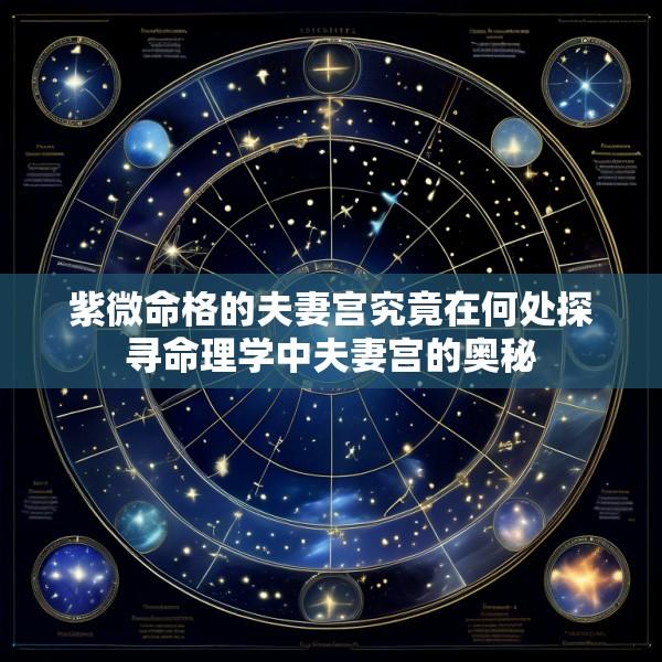 紫微命格的夫妻宫究竟在何处探寻命理学中夫妻宫的奥秘