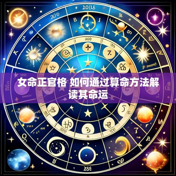女命正官格 如何通过算命方法解读其命运