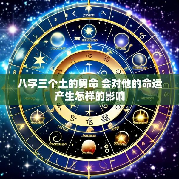 八字三个土的男命 会对他的命运产生怎样的影响