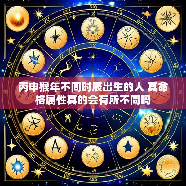丙申猴年不同时辰出生的人 其命格属性真的会有所不同吗