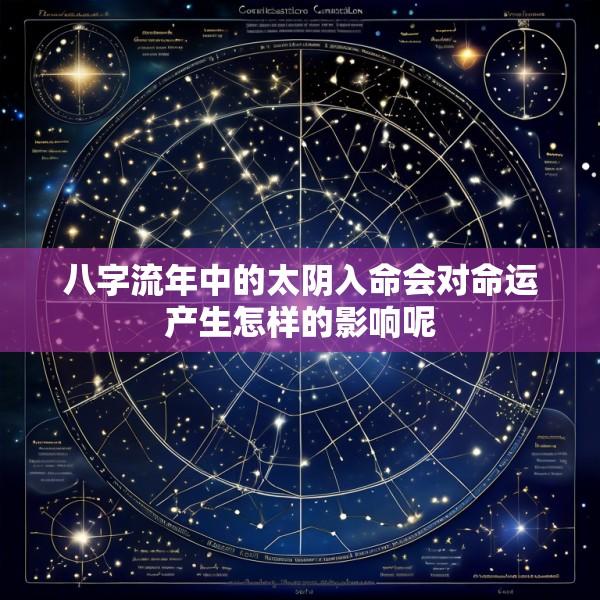 八字流年中的太阴入命会对命运产生怎样的影响呢