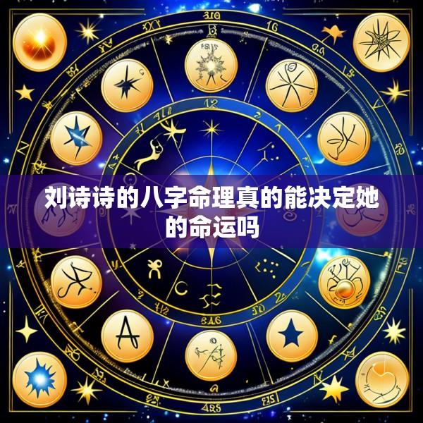 刘诗诗的八字命理真的能决定她的命运吗