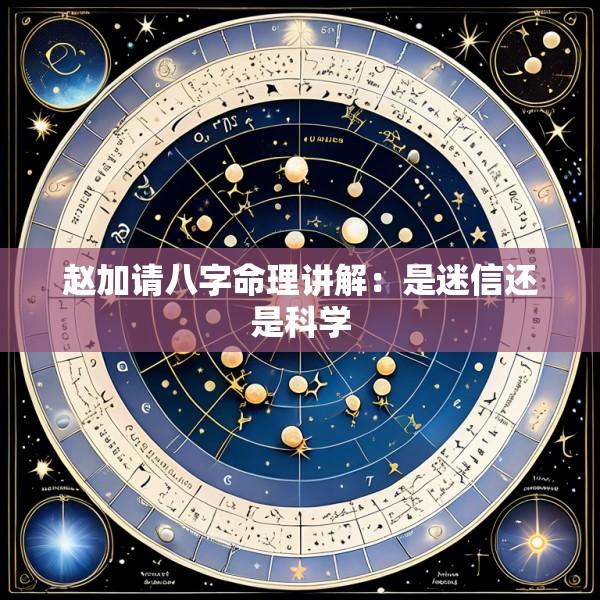 赵加请八字命理讲解：是迷信还是科学