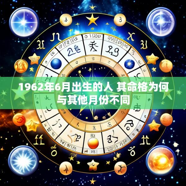 1962年6月出生的人 其命格为何与其他月份不同