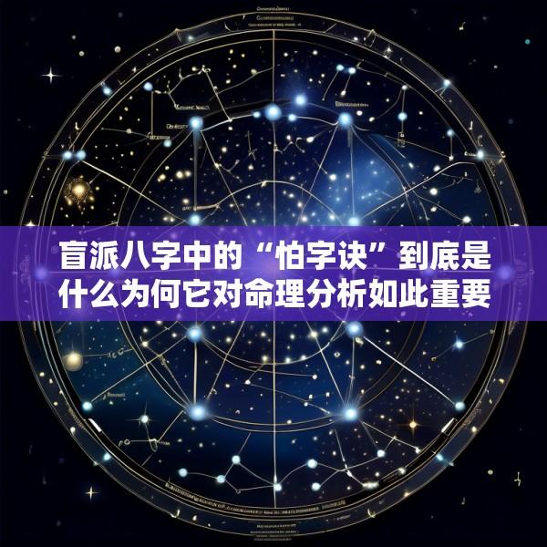 盲派八字中的“怕字诀”到底是什么为何它对命理分析如此重要