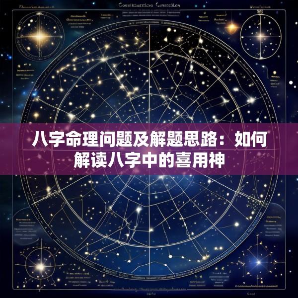 八字命理问题及解题思路：如何解读八字中的喜用神